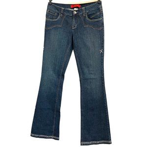 Level 99 Blue Boot Cut Jeans with Subtle Fading
